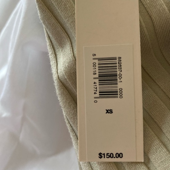 Banana Republic Ribbed Tank Drop Waist Maxi Dress Tan/White NWT - Picture 7 of 8